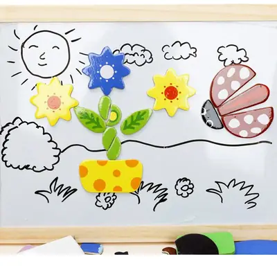 Wooden Magnetic Animal Puzzle Board for Kids