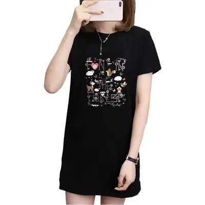 Wholesale 200kg Cotton T-Shirt Women Plus Large Summer Loose Fit