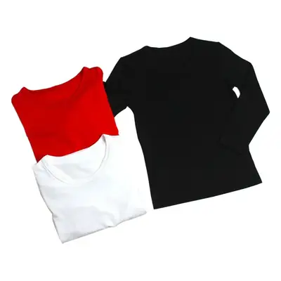 Red Long Sleeve T-Shirt for Kids Women Wholesale