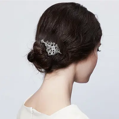 European Cut Out Hairpin for Women Metal Crown