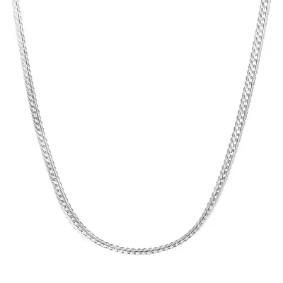 Personalized Men's European Necklace 4MM Side Embossed 18K