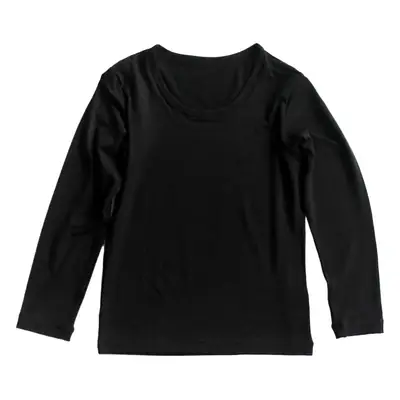 Thin Long-Sleeve Cotton T-Shirt for Girls White Pink