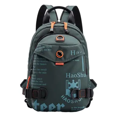 Men's Waterproof Nylon Shoulder Bag with Multi-Functional Design
