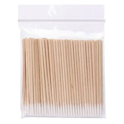 Disposable Tattoo Cotton Swabs Small Head Wooden Sticks