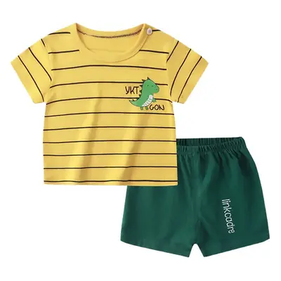 Kids Cotton Printed Shorts Set Summer Boys Girls
