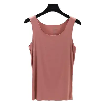 Women's Pink Seamless Cotton Camisole Plus Size