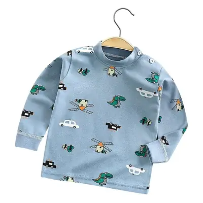 Pink Rabbit Print Long Sleeve Baby T-Shirt for Boys Girls
