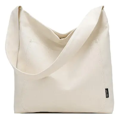 Women's Large White Shoulder Bag with Long Strap