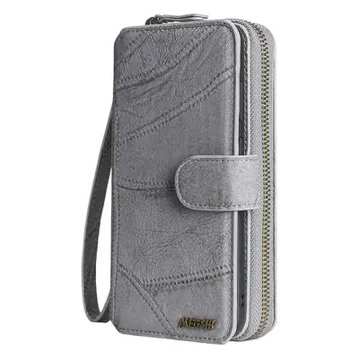 Purple Leather Wallet Case for iPhone 15 Max