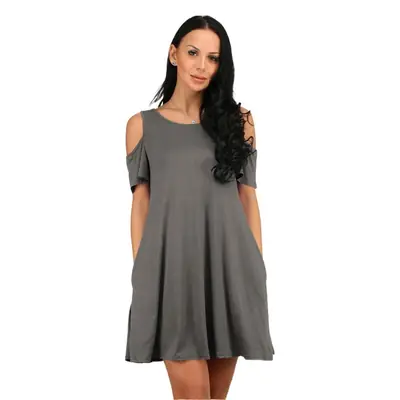 Women's Hot Fashion Shoulder Dress Olive Green