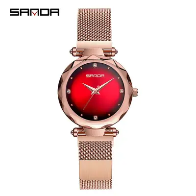 Women's Diamond Encrusted Watch Korean Style Waterproof