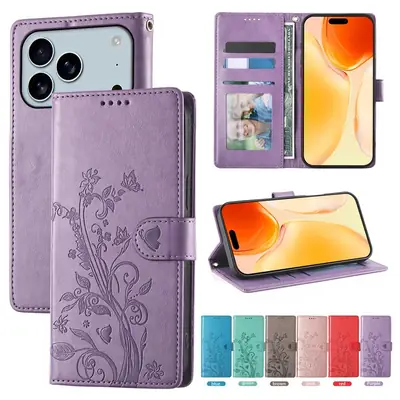 Apple17 Air Butterfly Leather Phone Case Mint Green