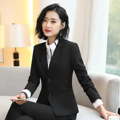 2024 Slim Fit Business Suit Women Black 3 Pcs