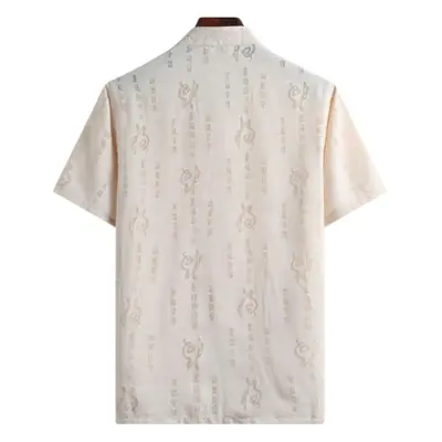 Middle-Aged Linen Tang Suit Set Chinese Style Men Cotton Linen Layman's Clothing