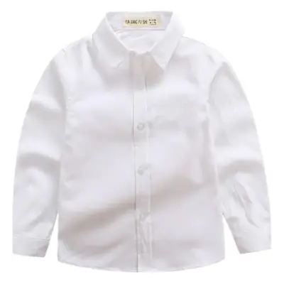 Boys White Shirt with Black Bow Tie Set