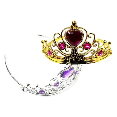 Golden & Silver Tiara Crown Headbands for Princess & Emperor