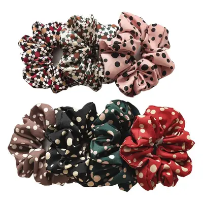 Cross-Border Hair Scrunchies Polka Dot High Elasticity