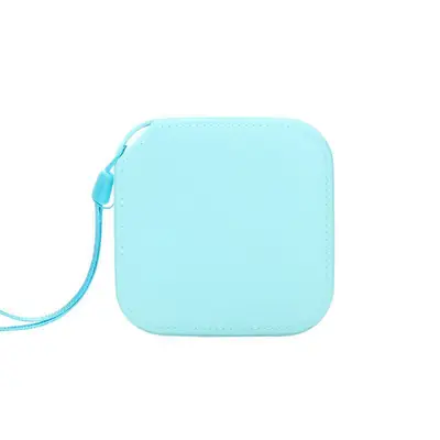 Light Blue Cartoon Travel Bag with Wrist Strap
