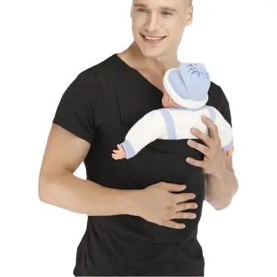 Blue V-Neck T-Shirt for Men Women Comfort Fit