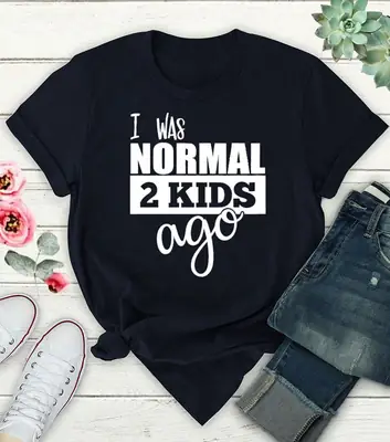 Normal 2 Kids Age T-Shirt Black Casual Wear