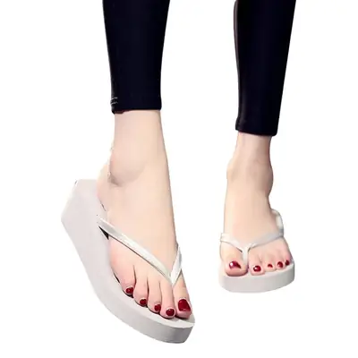 Summer Fashion Korean Style Wedge Thin Belt Flip Flops Women Simple Student Non-slip Flip Flops Women Multi-color Wholesale Sandals