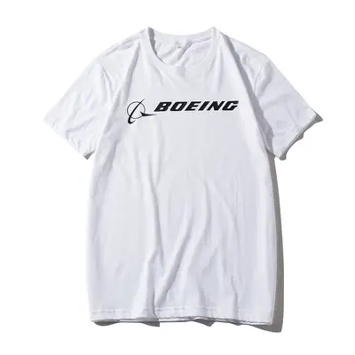 Boeing Cotton T-Shirt White Short Sleeve
