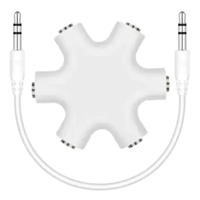 One-to-5 Earphone Music Splitter with Snowflake Design