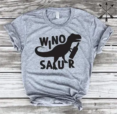 Wino saur T-shirt Black Short Sleeve
