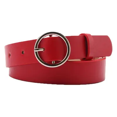Women's Grey Round Buckle Belt for All Occasions