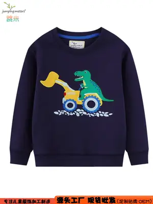Baby Dinosaur Crewneck Sweater Boys Autumn Winter Long Sleeve Western Style