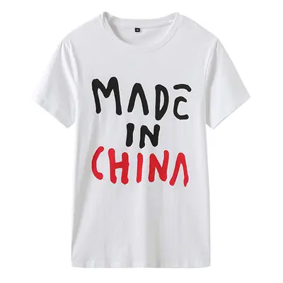 Pure Cotton Summer T-Shirt Round Neck Runway Style