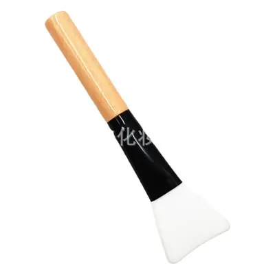 Silicone Mask Brush Wood Handle Portable Makeup Tool