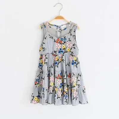 Girls Chiffon Floral Skirt Dress Small Medium 2020