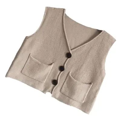 Kids Knitted Wool Top Vest Jacket Set for Boys Girls