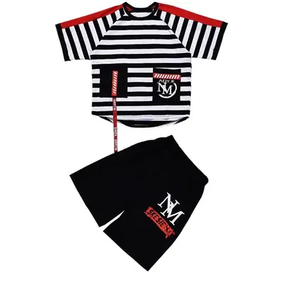Boys Striped Two-Piece Suit 2024 Summer Kids