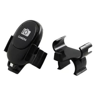 Lazy Bluetooth Remote Selfie Stick Clip Holder Black