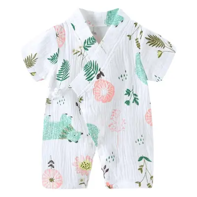 Baby Jumbo Strawberry Print Gauze Pajamas