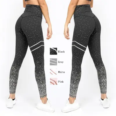 Stripe Printed Yoga Fitness Pants for Women