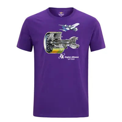 Cotton Pilot Graphic T-Shirt Navy Blue Short Sleeve