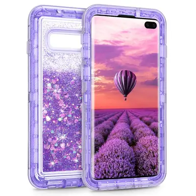Samsung S10 Phone Case Liquid Sand 3-Pc Protective Cover