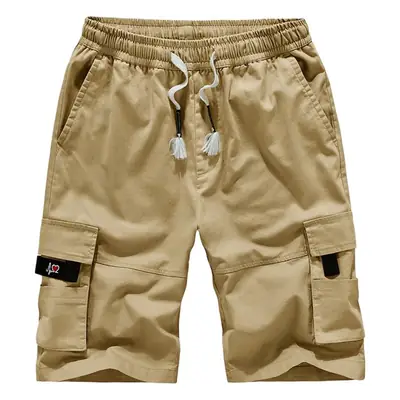 Men Casual Camo Shorts Black Drawstring 5Q