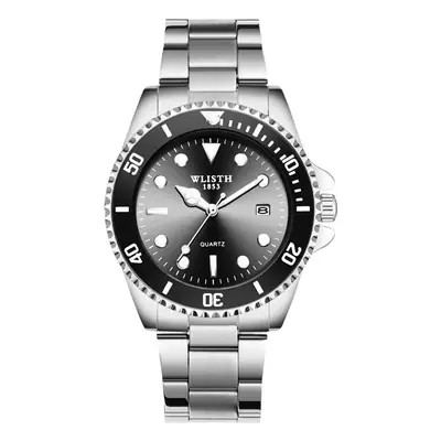 Men's Green Chronograph Watch with Stainless Steel Band