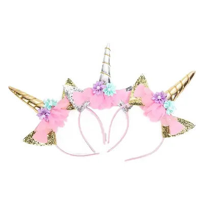 Unicorn Hairpin with Flower & Horn for Kids