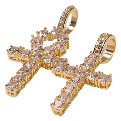 Copper Zircon Cross Pendant Set for Men