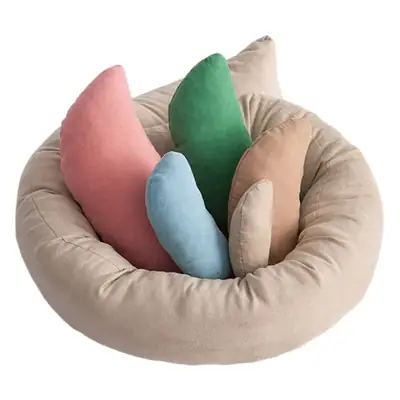U-Shaped Baby Photo Pillow Beige Soft