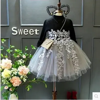 2024 Korean Style Knitted Sweater Dress for Girls