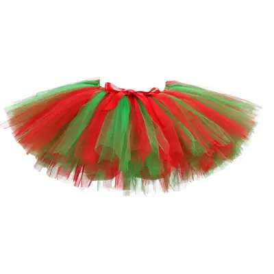 Adult Black Red Mesh Tutu Skirt High Waist Ballet Wear
