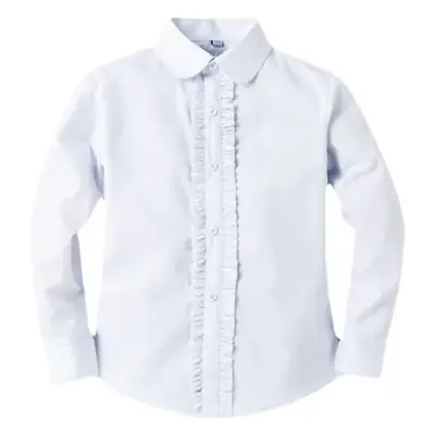 Light Blue Lace School Shirt for Girls Pure Cotton