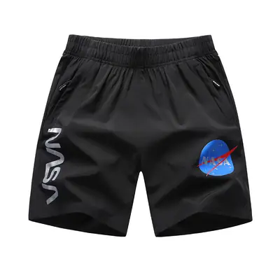Men's Black NASA Joint Shorts Plus Size 8X