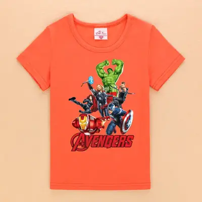 Avengers Kids T-Shirt White Short Sleeve Summer